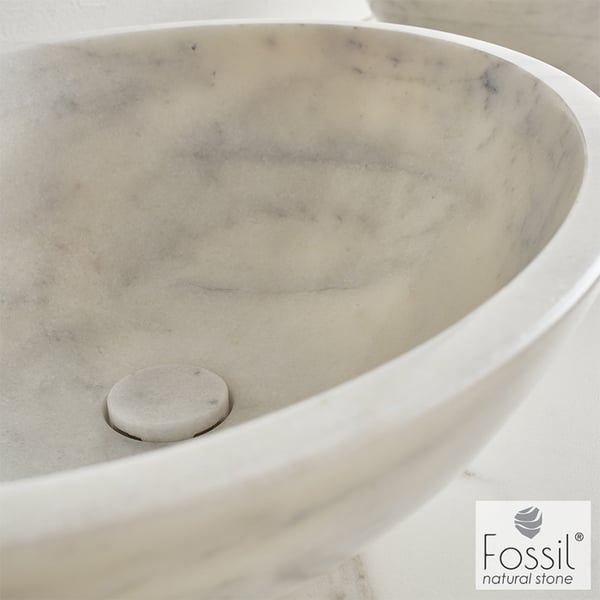 Νιπτήρας Μαρμάρινος Mica Carrara Nuovo 55x41 cm